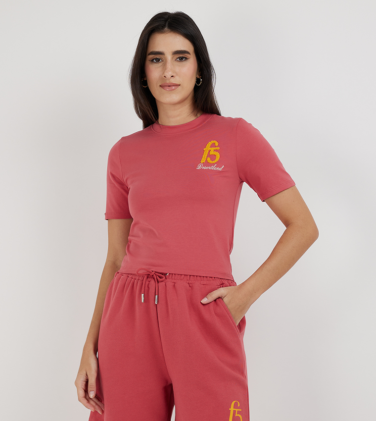 Varsity Back Printed Crop Top