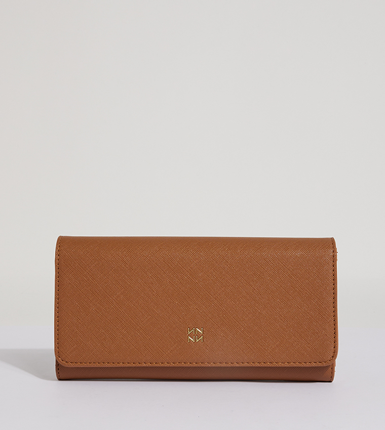 Textured Logo Detail Clutch