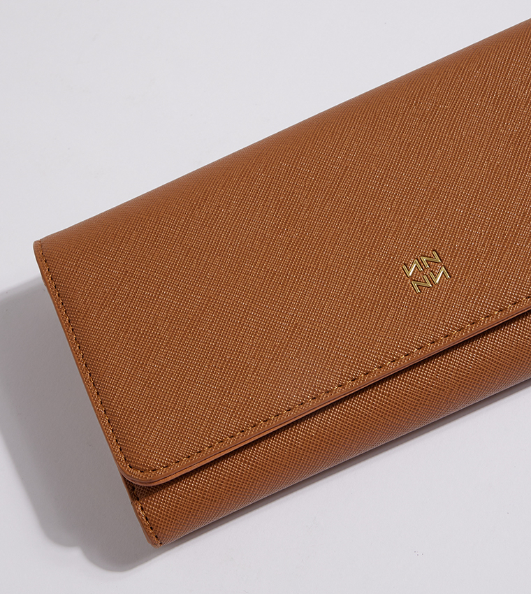 Textured Logo Detail Clutch