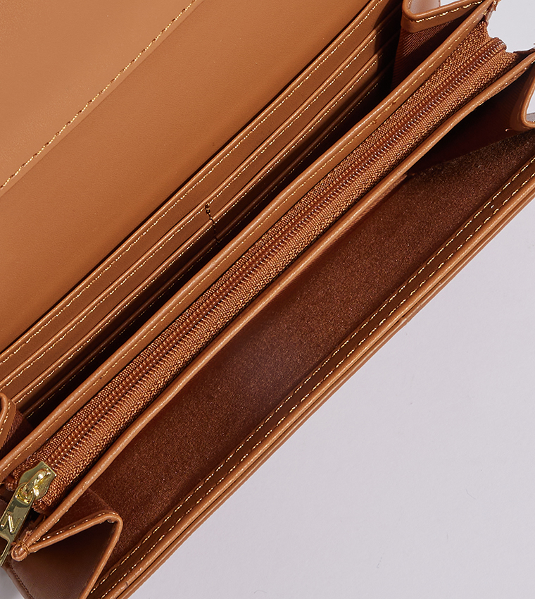 Textured Logo Detail Clutch