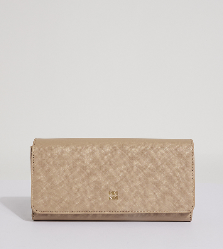 Textured Logo Detail Clutch