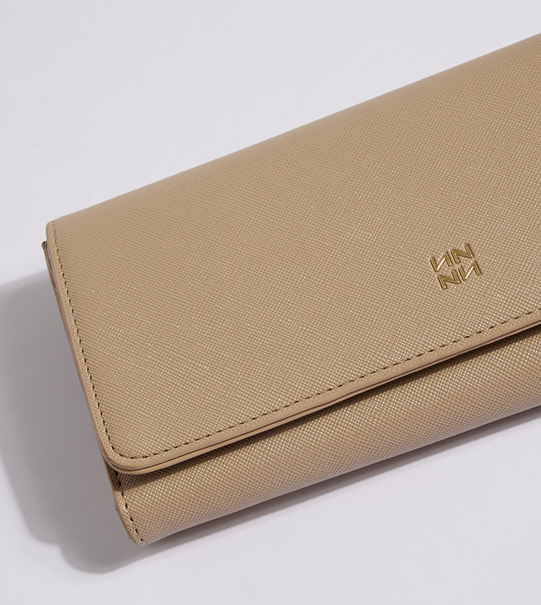 Textured Logo Detail Clutch