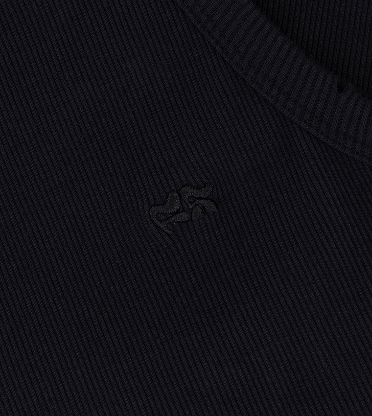 Ribbed Crew Neck Tank Top