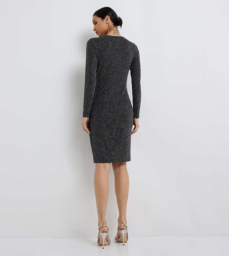 Shimmery Long Sleeves Dress
