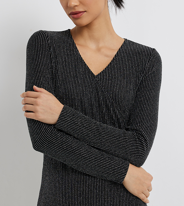 Shimmery Long Sleeves Dress