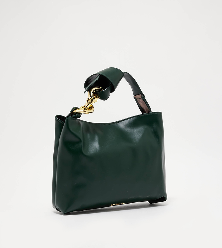 Snap Button Closure Shoulder Bag