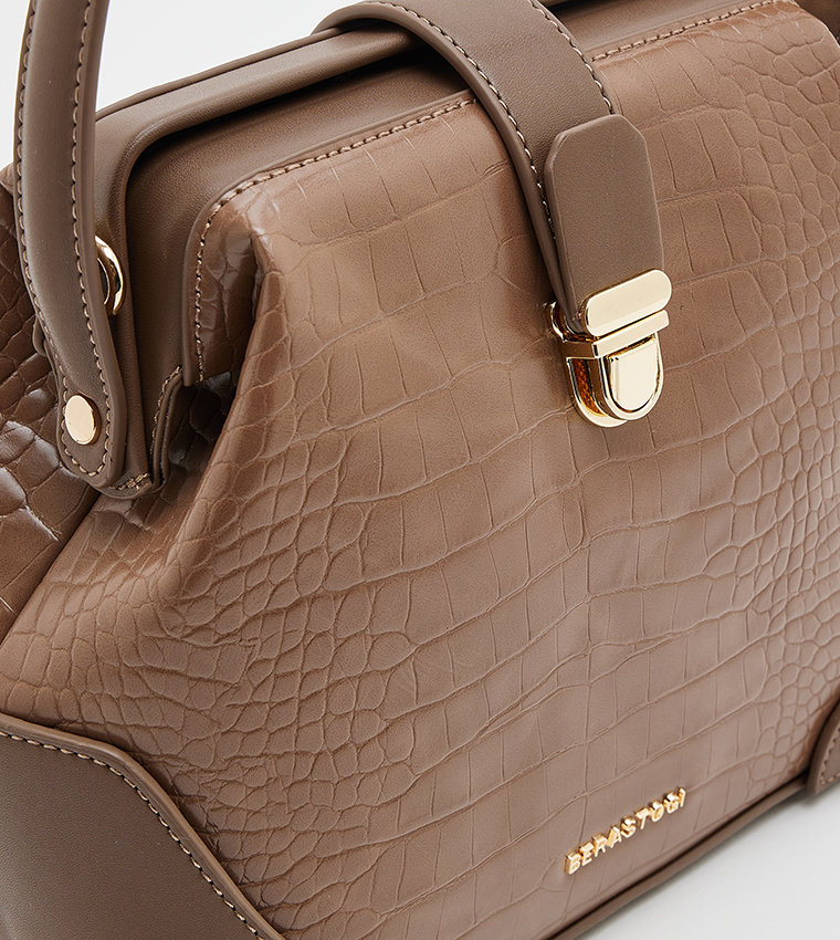 Buy Berastogi CCC Textured Shoulder Bag In Brown 6thStreet UAE