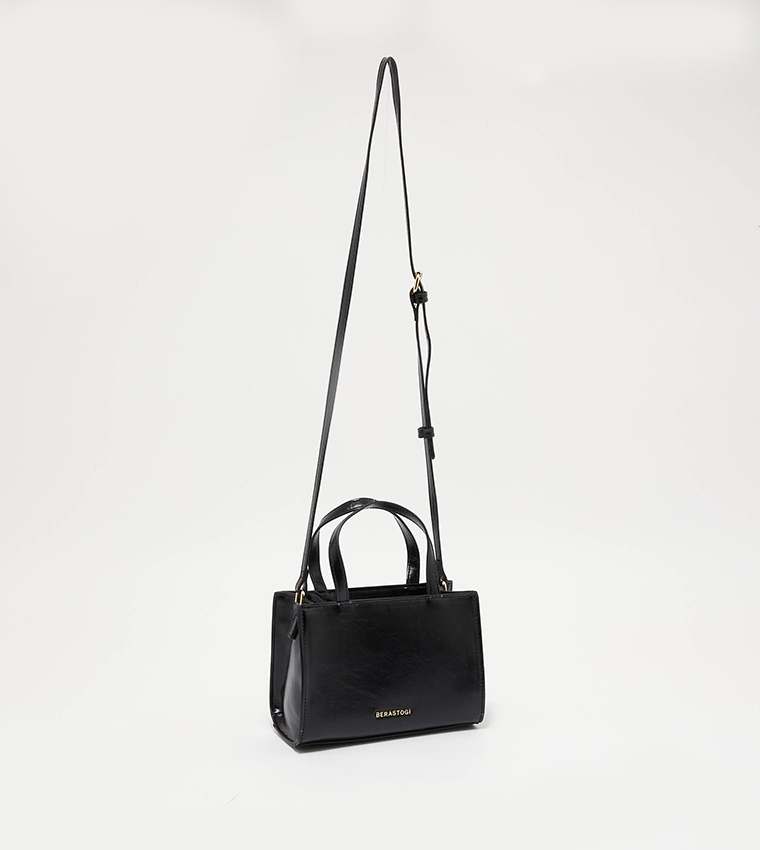 Zippered Top Handle Crossbody Bag