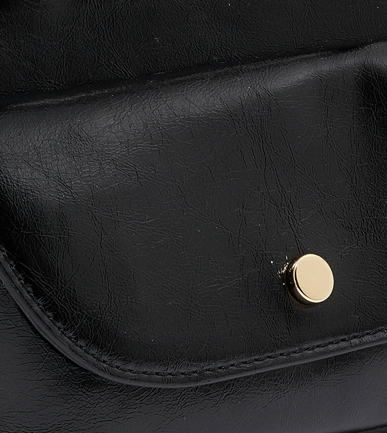 Zippered Top Handle Crossbody Bag