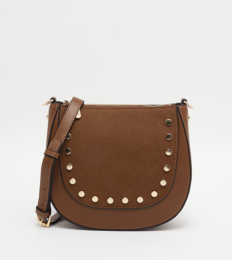 Metal Accent Crossbody Bag