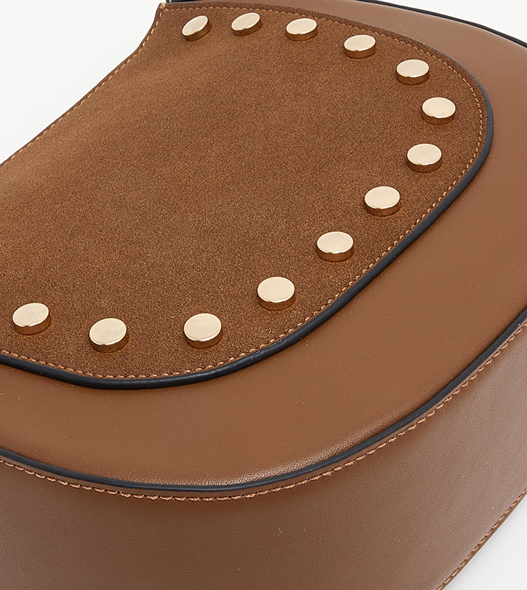 Metal Accent Crossbody Bag