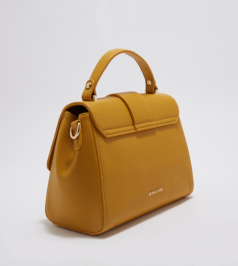 Textured Flap Closure Crossbody Bag