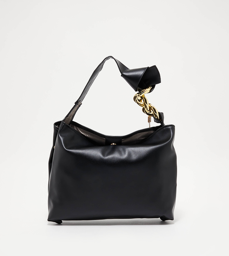 Snap Button Closure Shoulder Bag