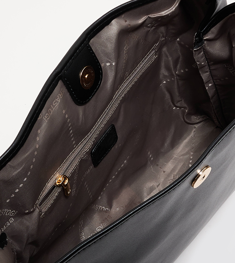 Snap Button Closure Shoulder Bag
