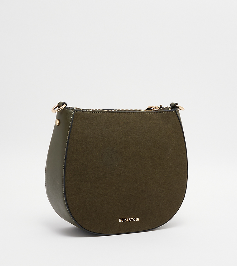 Metal Accent Crossbody Bag