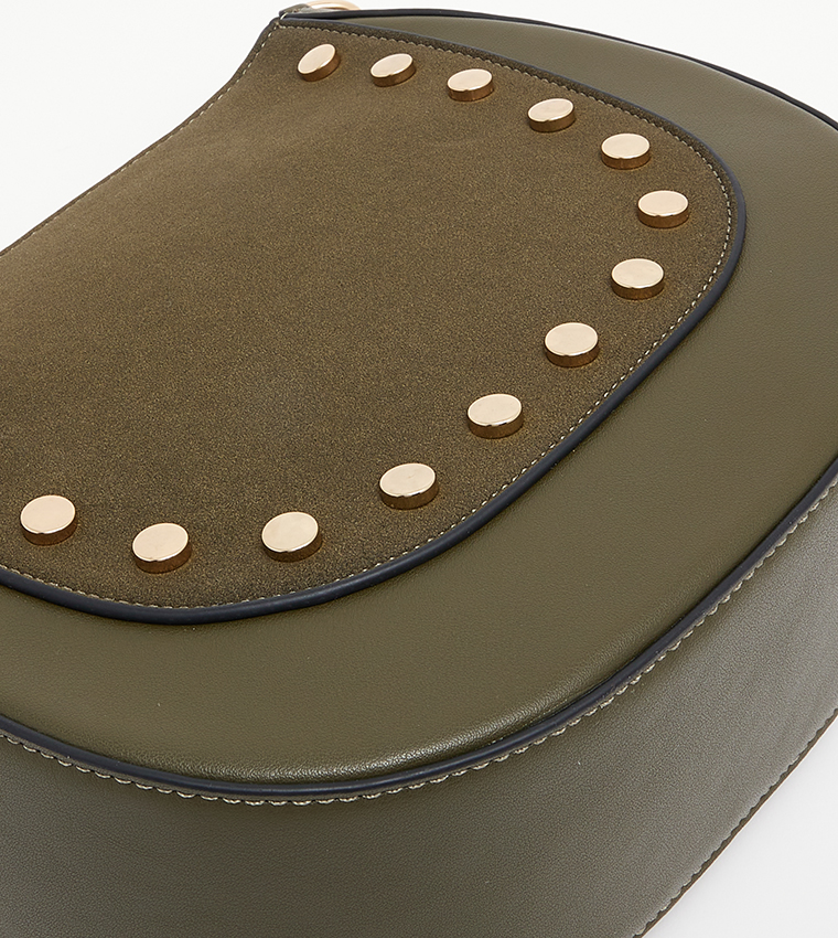 Metal Accent Crossbody Bag