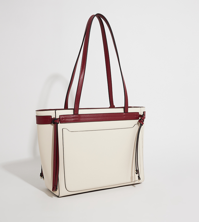 AYLA Contrast Trim Tote Bag