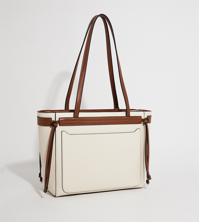 AYLA Contrast Trim Tote Bag