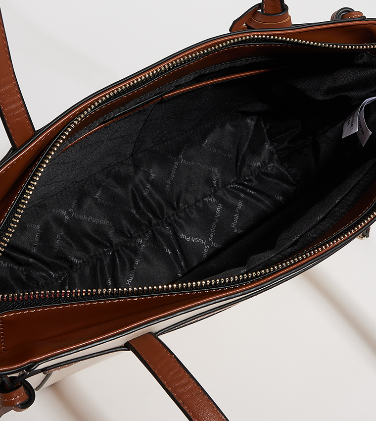 AYLA Contrast Trim Tote Bag