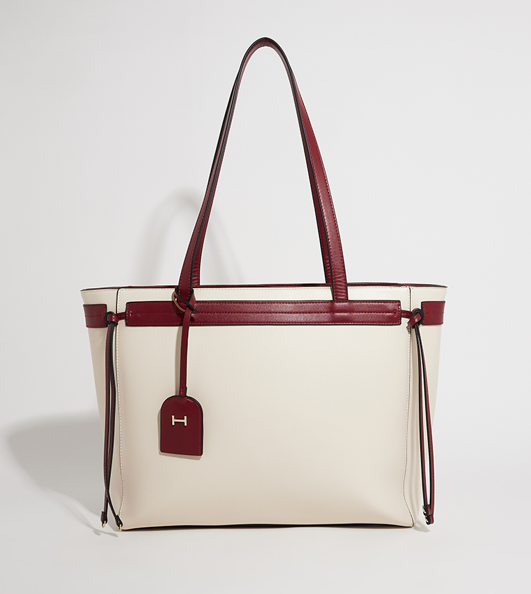 AYLA Contrast Trim Tote Bag