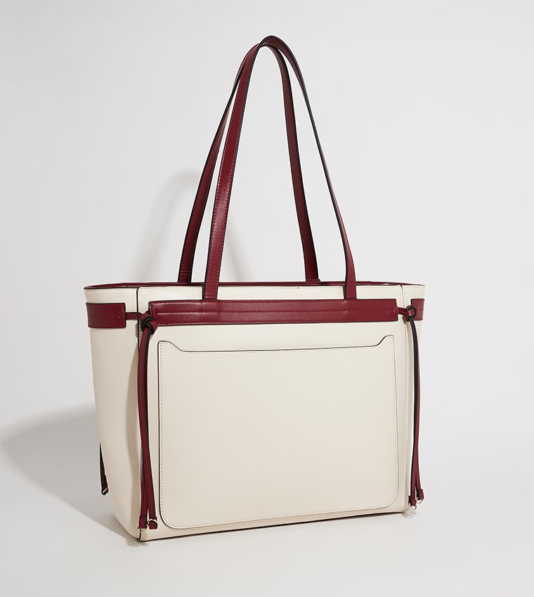 AYLA Contrast Trim Tote Bag