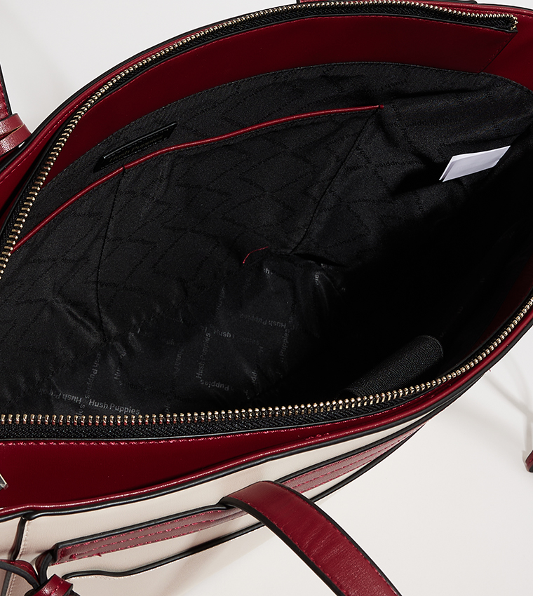 AYLA Contrast Trim Tote Bag