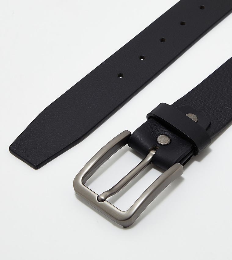Textured Leather Belt