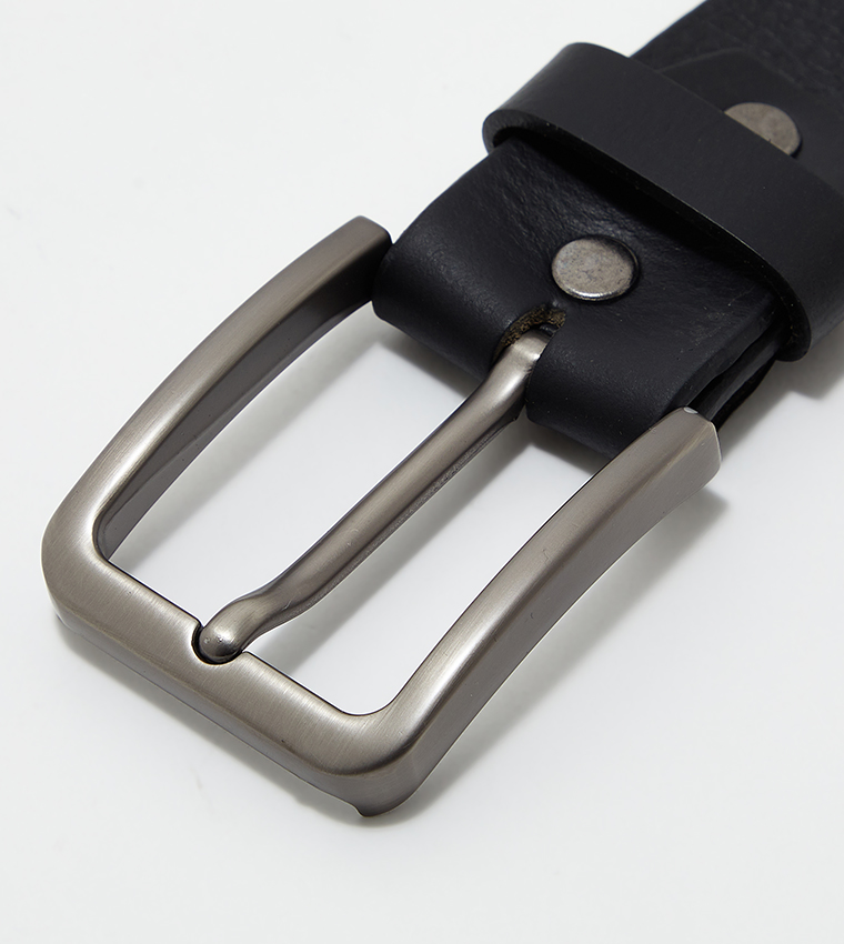 Textured Leather Belt