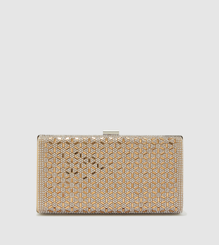 Buy ZAHA CCC Clutches Bag Gold In Gold 6thStreet Qatar