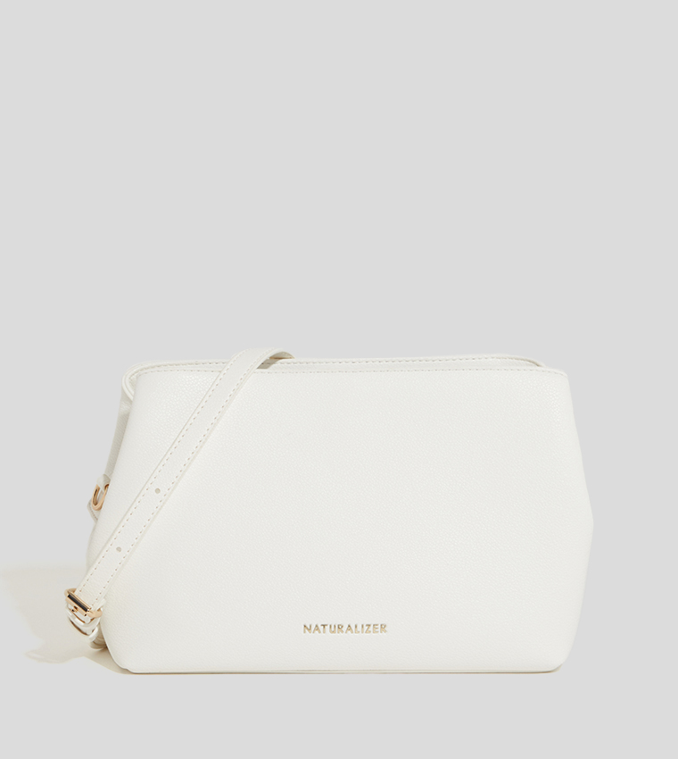 NHB MERCY Textured Logo Detail Crossbody Bag