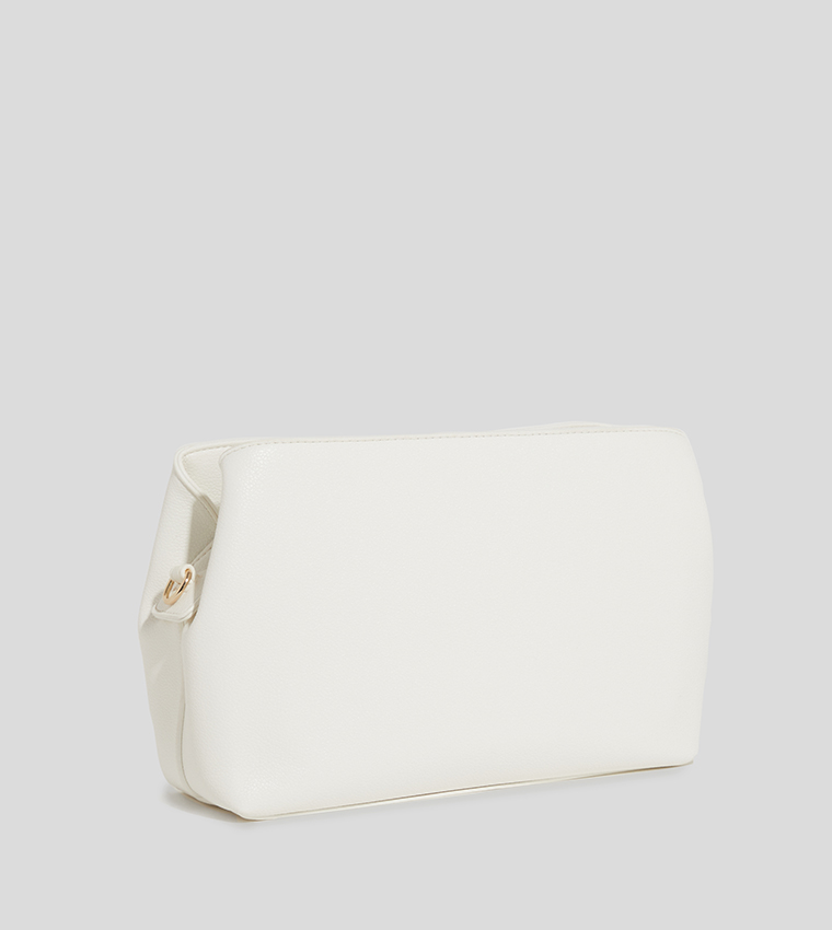 NHB MERCY Textured Logo Detail Crossbody Bag