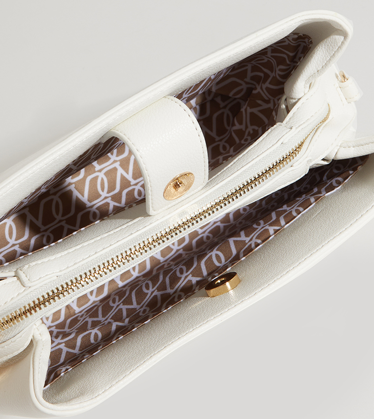 NHB MERCY Textured Logo Detail Crossbody Bag