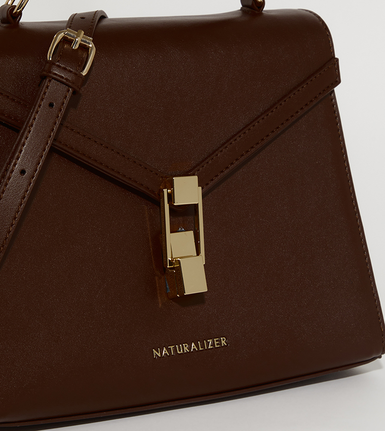 NHB SOCOTRA Textured Logo Detail Crossbody Bag