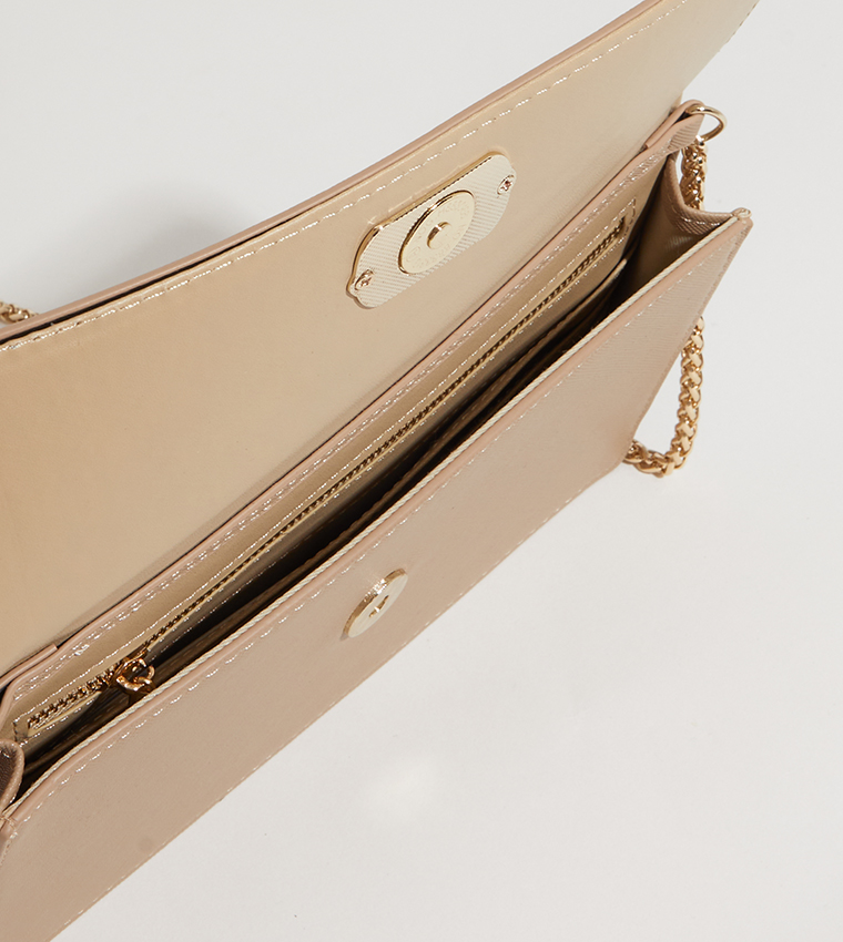 NHB TINTIN Textured Chain Handle Clutch