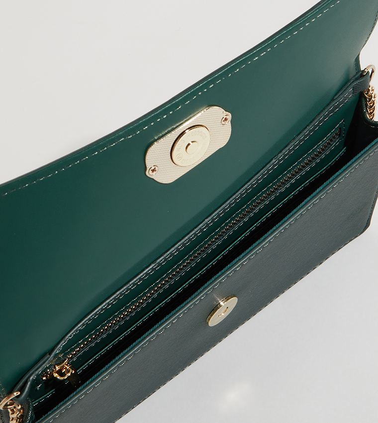 NHB TINTIN Textured Chain Handle Clutch