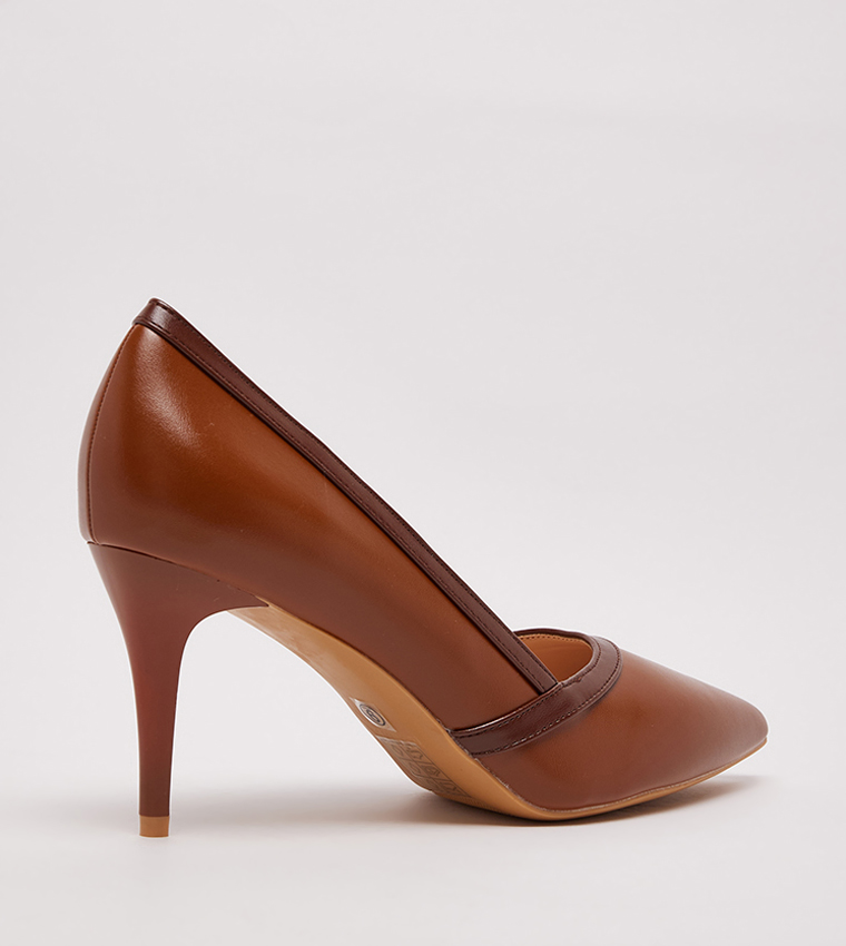 D-ELEANOR2 Contrast Trim Heel Pumps