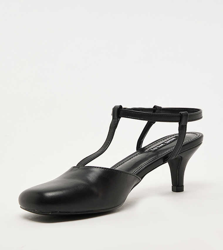 D-LARA Ankle Strap Heel Pumps