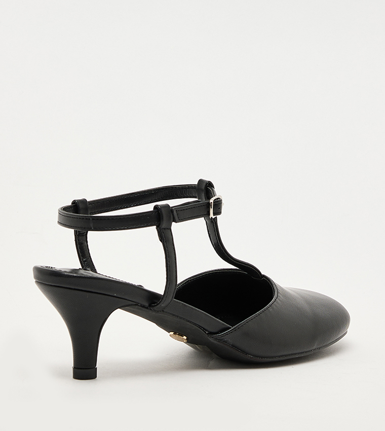 D-LARA Ankle Strap Heel Pumps