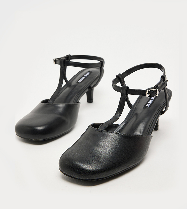 D-LARA Ankle Strap Heel Pumps