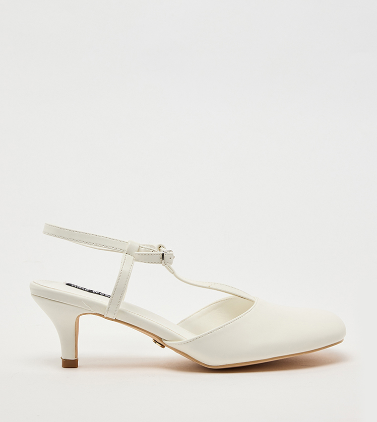 D-LARA Ankle Strap Heel Pumps