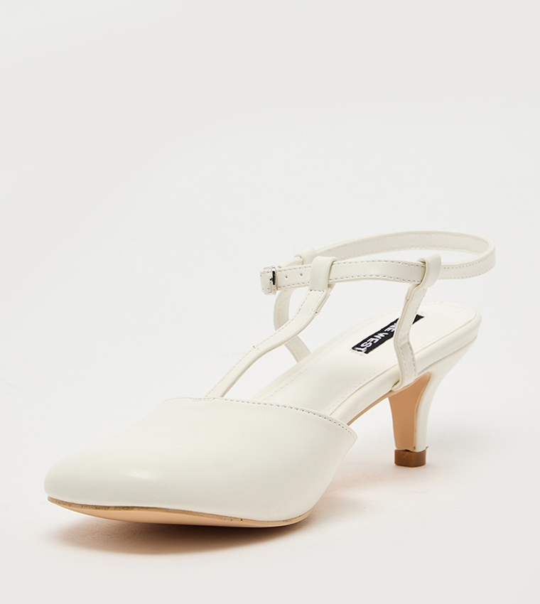 D-LARA Ankle Strap Heel Pumps