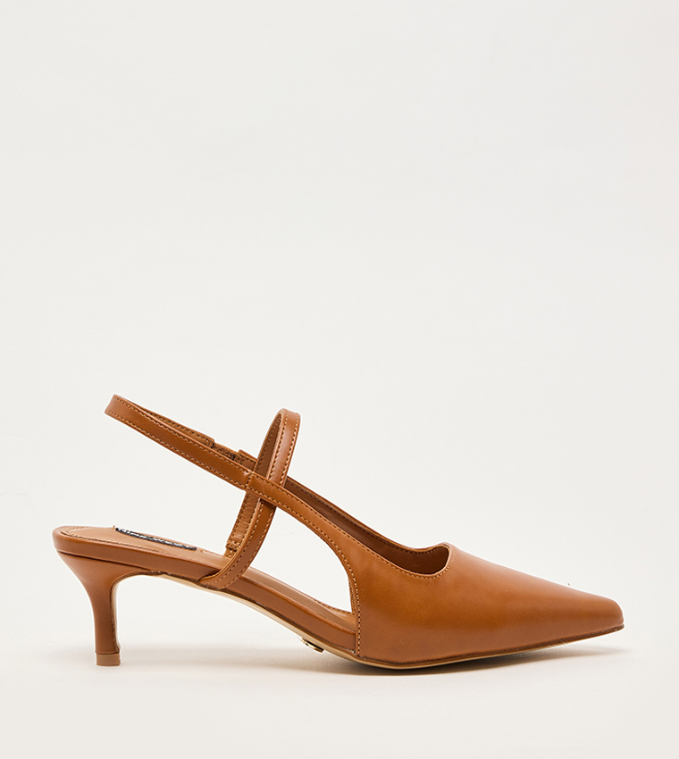 D-LUCY Pointed Toe Slingback Pumps