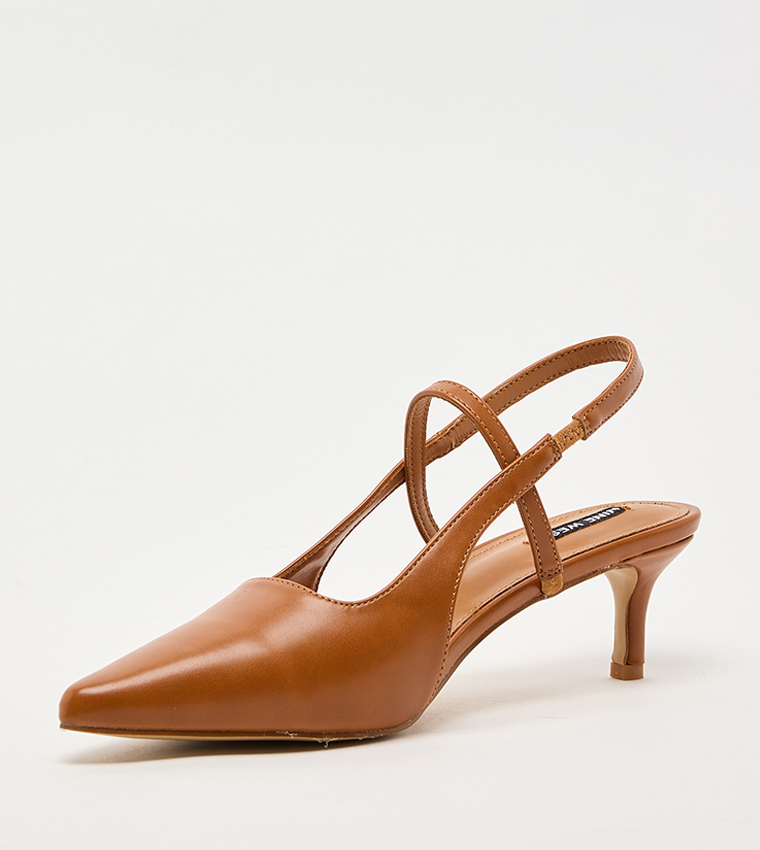 D-LUCY Pointed Toe Slingback Pumps