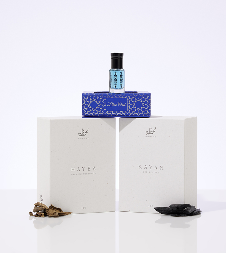 Hayba Agarwood (18g), Kayan Oud Moatter by Moment (40g) & Blue Oud (6ml)