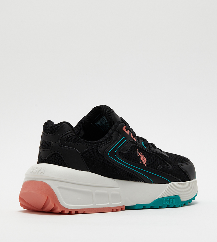 ORENDA Color Block Lace-Up Sneakers