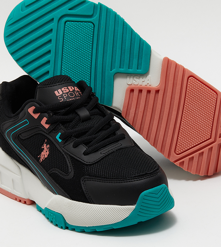 ORENDA Color Block Lace-Up Sneakers