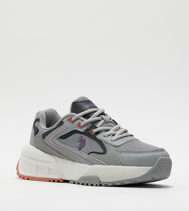 ORENDA Logo Detail Lace-Up Sneakers