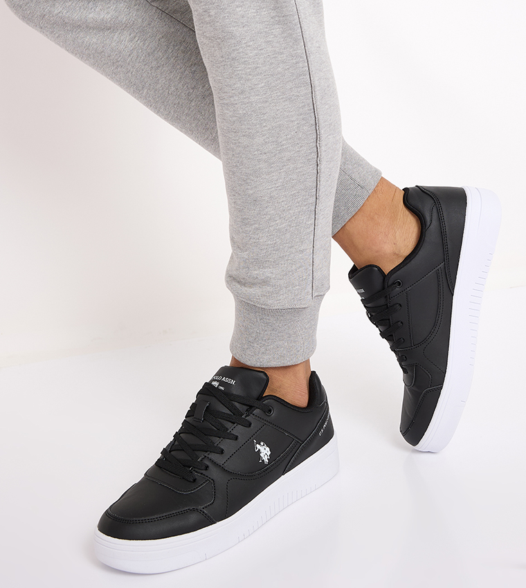 LEE Logo Detail Lace-Up Sneakers