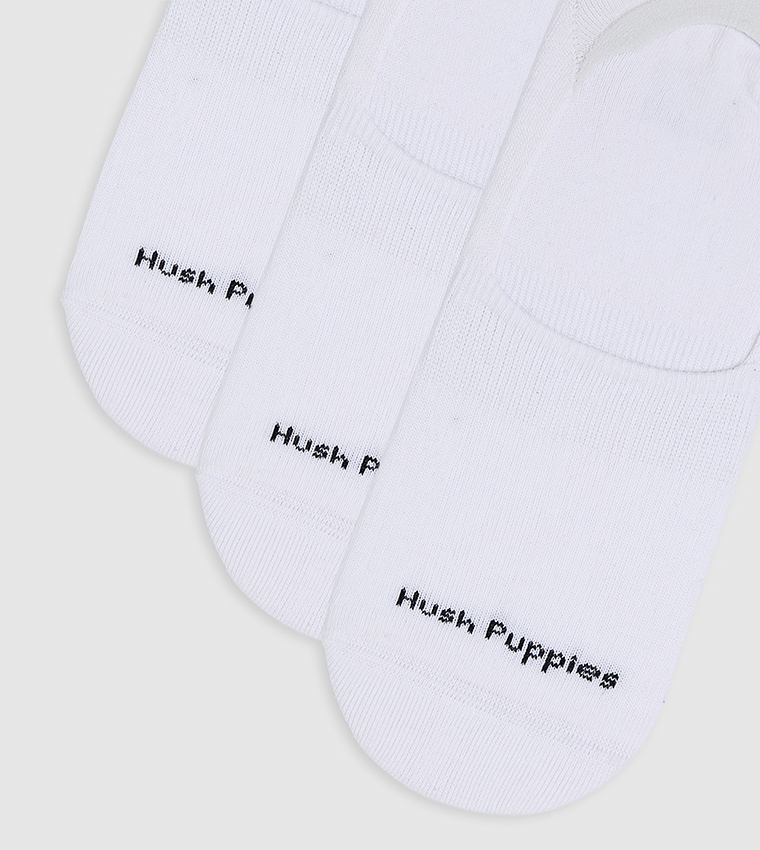 Pack of 3 Logo Printed No Show Socks