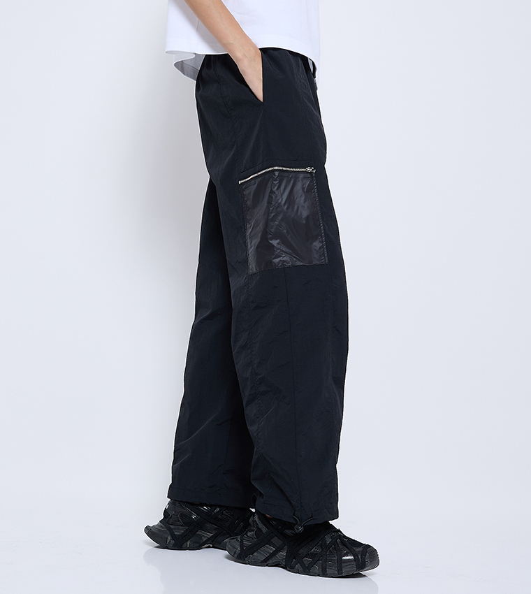 Solid Drawstring Waist Joggers
